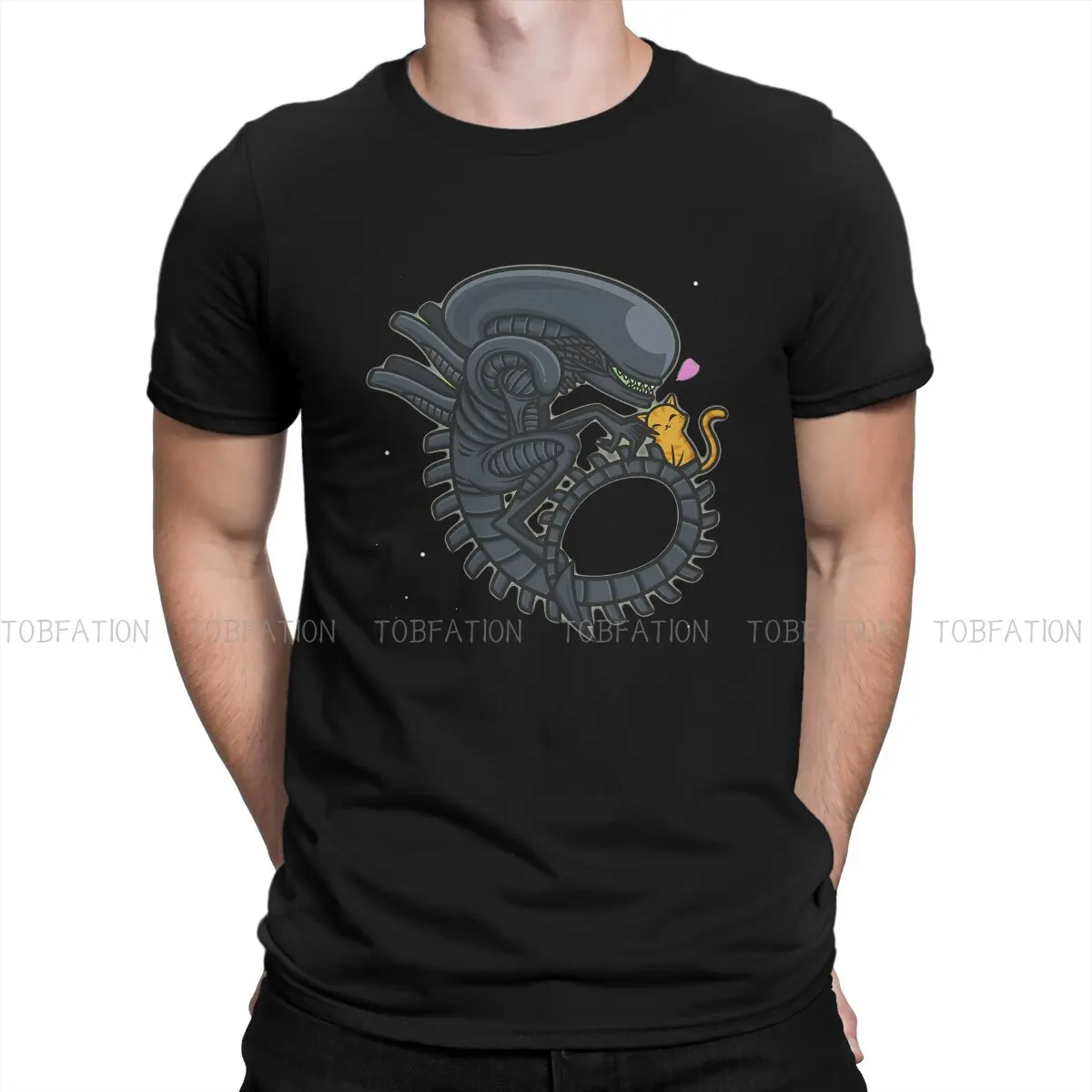 

Футболка Alien Weyland Xenomorph Cuddles Essential Cotton, винтажная Мужская футболка в стиле панк с круглым вырезом, уличная одежда