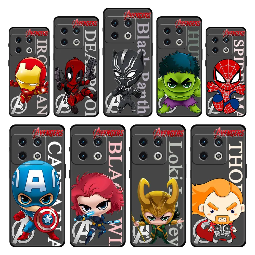 

Silicone Capinha Armor Celular Case for OnePlus 8 Pro 9R 9 10 Pro 9RT 8T 5G 7T Nord 2 5G Nord 5G Nord Marvel super cute hero