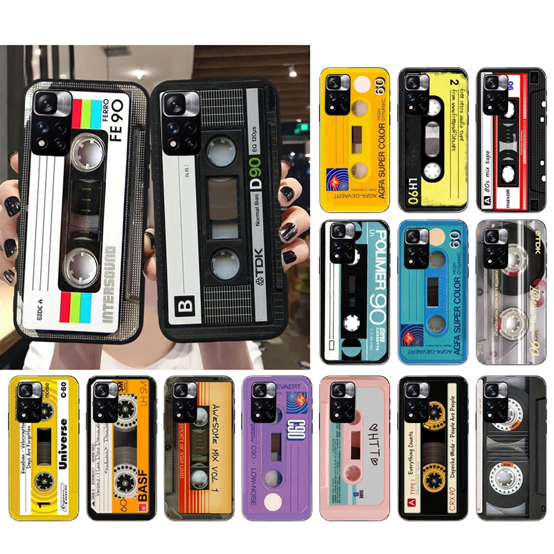

Cassette Tape Phone Case for Xiaomi Redmi Note 12 Pro 11S 11 10 Pro 9Pro Note9 10S Redmi 10 9C 9A Funda