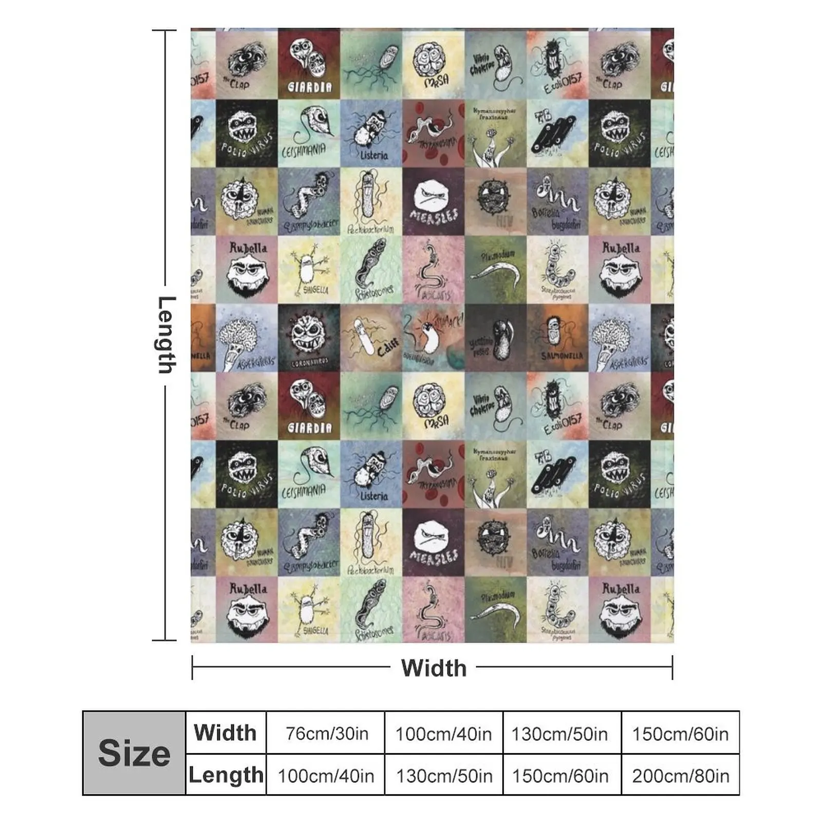 Pathogens - готте лови все? Одеяло Тонкие декоративные диваны Многоцелевые одеяла