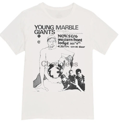 Футболка Young Marble-gig flyer-дождевики Feelies монохромный комплект |