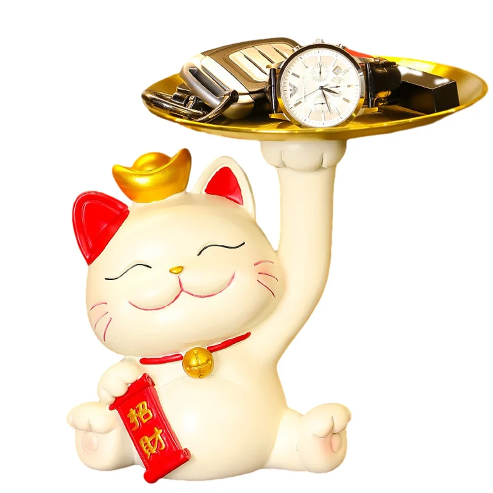 Креативный Лоток Для Хранения Ключей В Неокитайском Стиле С Милым Дизайном Кота