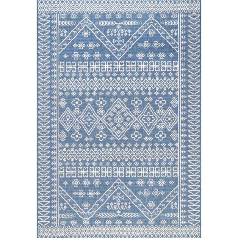 

Kandace Tribal Indoor/Outdoor Accent Rug, 3' x 4', Blue