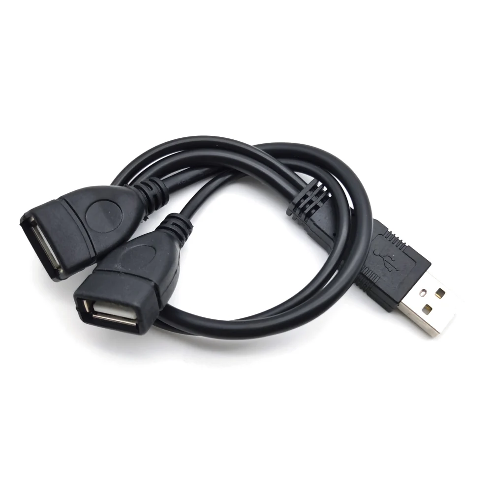Кабель USB 2.0 A Y-образный, 1 шт., 1 штекер на 2 гнезда USB, адаптер питания, удлинитель для зарядки, кабель-разветвитель (art.: 3920dbb06aedb) - 3920dbb06aedb