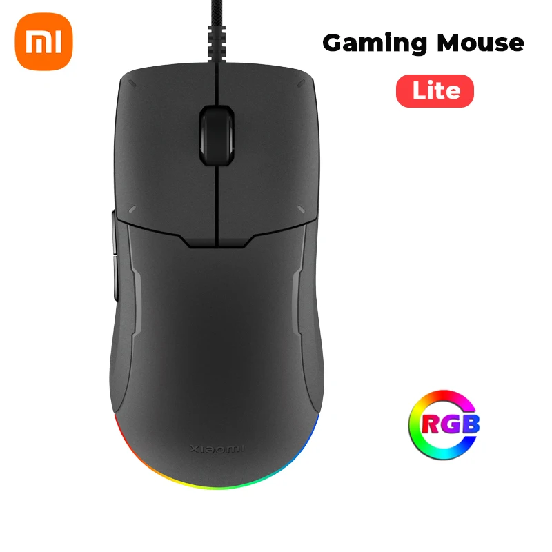 

Игровая мышь Xiaomi Lite с RGB-подсветкой, 220 дюйма, от 400 до 6200 DPI