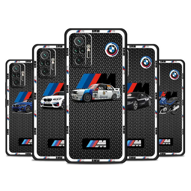 

BMW-M Motorcycle Supercar Soft Silicone Case For Xiaomi Redmi Note 12 10 11 9s 9 8Pro 10 12C 10A 9A 9C K50 Bumper Back Cover