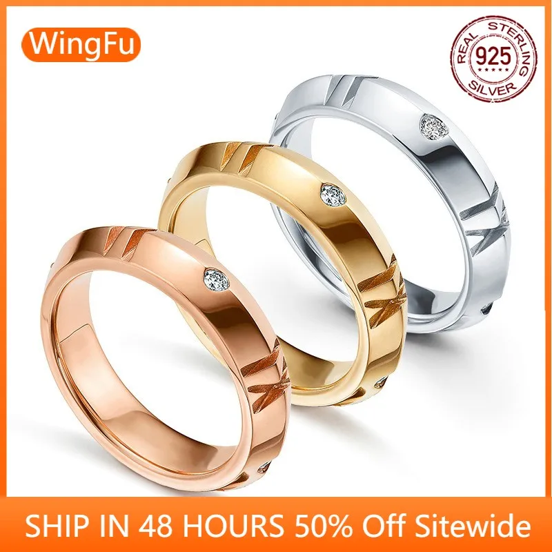 

2021 New Sterling Silver 925 Couple Luxury Brand Ring Light Luxury Jewelry Inlaid Zircon Hollow Fashion Jewelry Gift