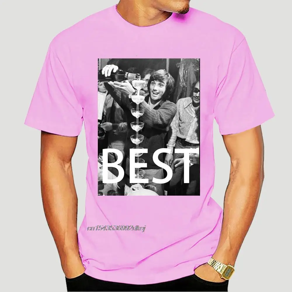 

T-Shirt PHOTO GEORGE BEST Moet White The Happiness Is Have My T-Shirt New 2860A