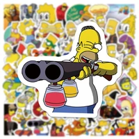 103050pcs the simpsons stickers cartoon for kids toys diy graffiti skateboard laptop luggage diary cute anime sticker decals