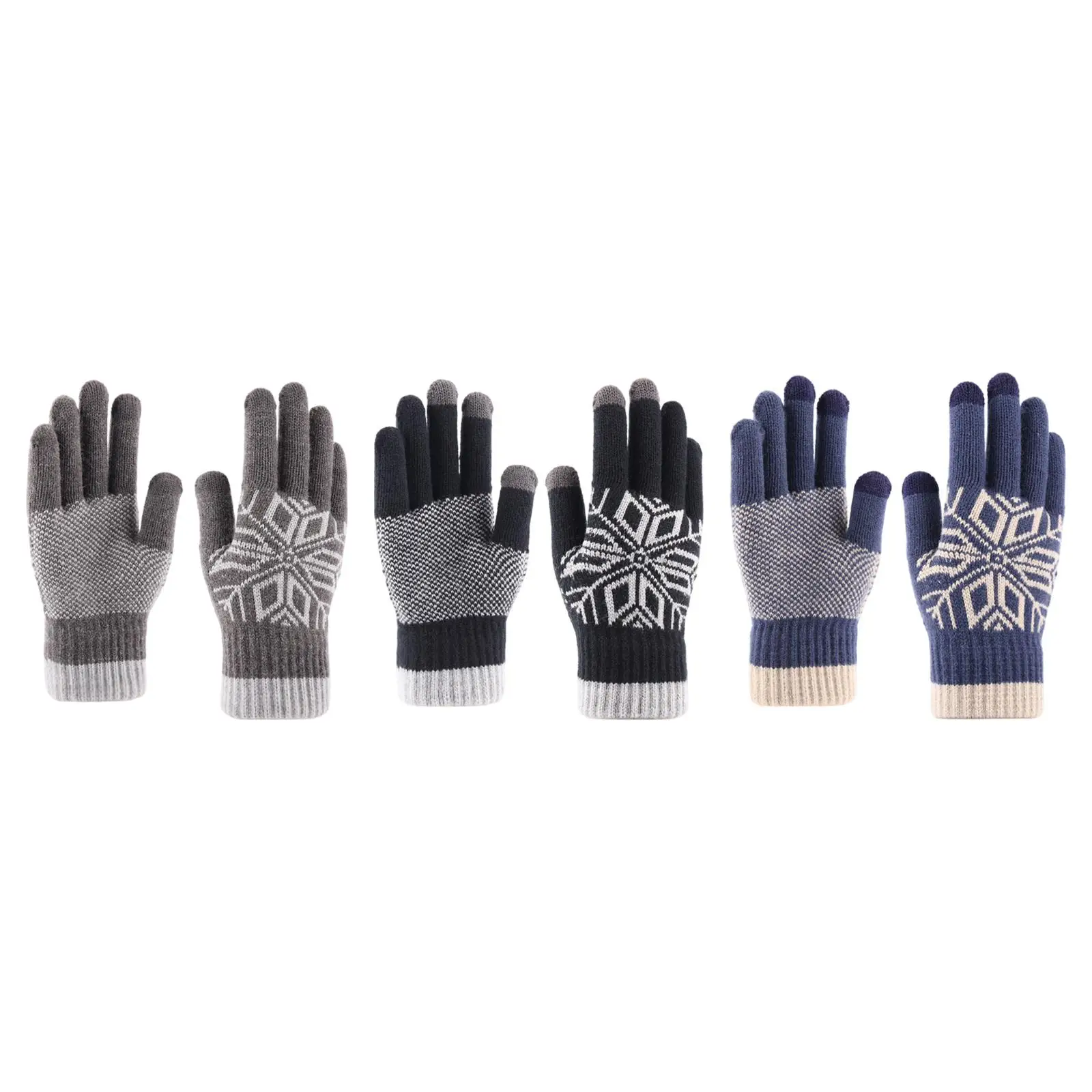 

Зимние перчатки, варежки для сенсорного экрана, перчатки для письма с пальцами, кашемировые теплые флисовые подкладки для бега, занятий спо...