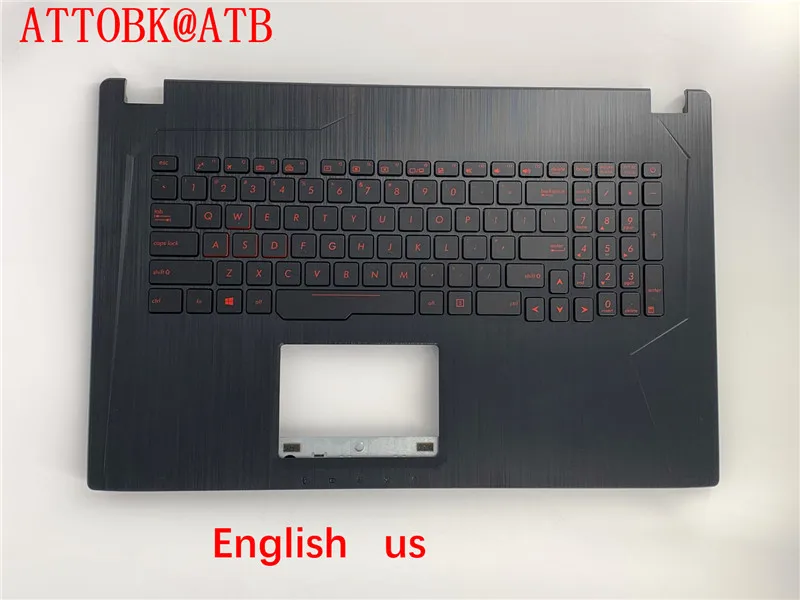 Фото Новая русская/английская клавиатура для ноутбука Asus GL753 GL753VD GL753VE FX753 FX753VD с подсветкой и крышкой C №2