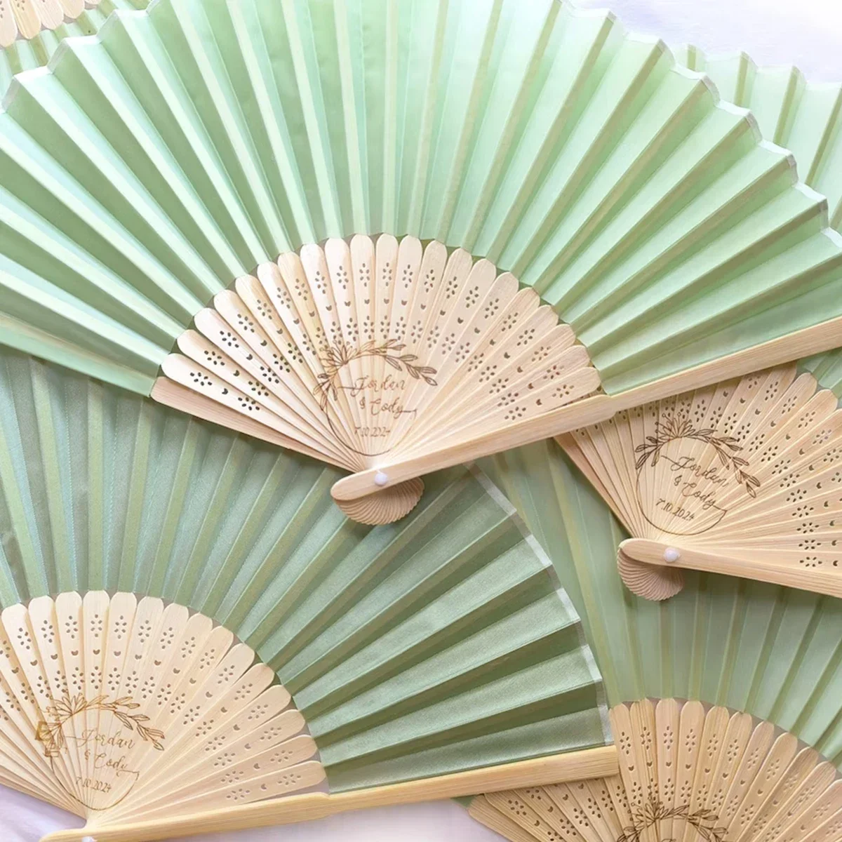 Персонализированные тканевые вееры на заказ сувениры для свадебной вечеринки