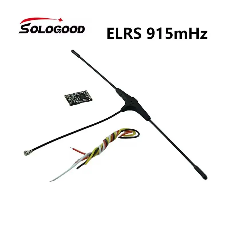 Ресивер SoloGood ELRS 915 МГц с антенной T-типа диапазон задержки для радиоуправляемого