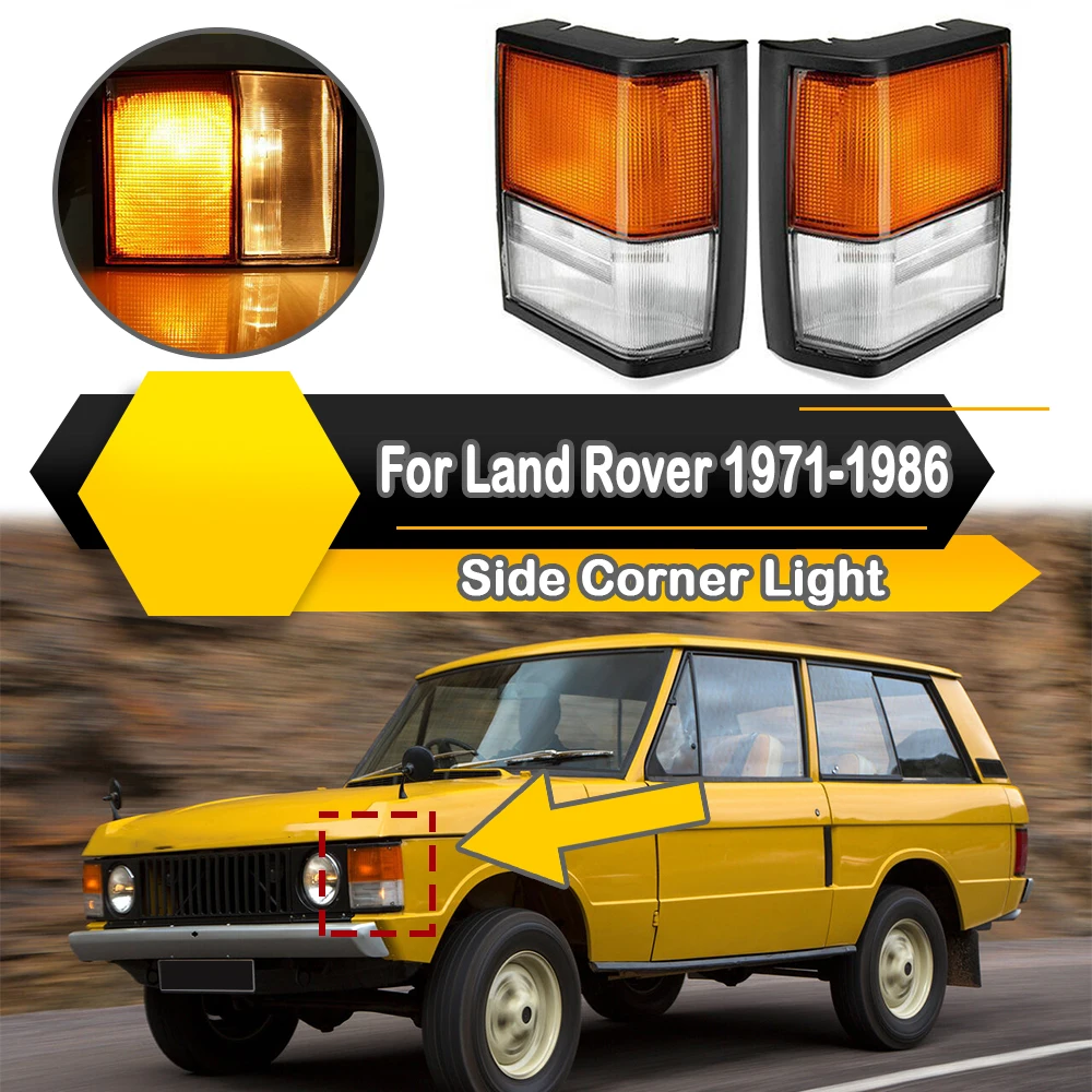 

Car Front Side Corner Light Left/Right Square Plug Turn Signal Indicator Light Lamp For Range Rover For Land Rover 1971-1986