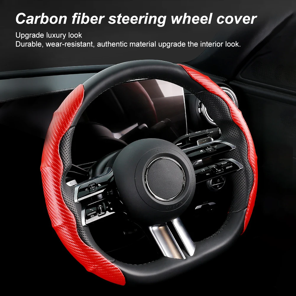 

​Universal Steering Wheel Cover 38cm/15inch ABS Cover Non-Slip Steering Wheel Booster Car Decor Interior Accessories