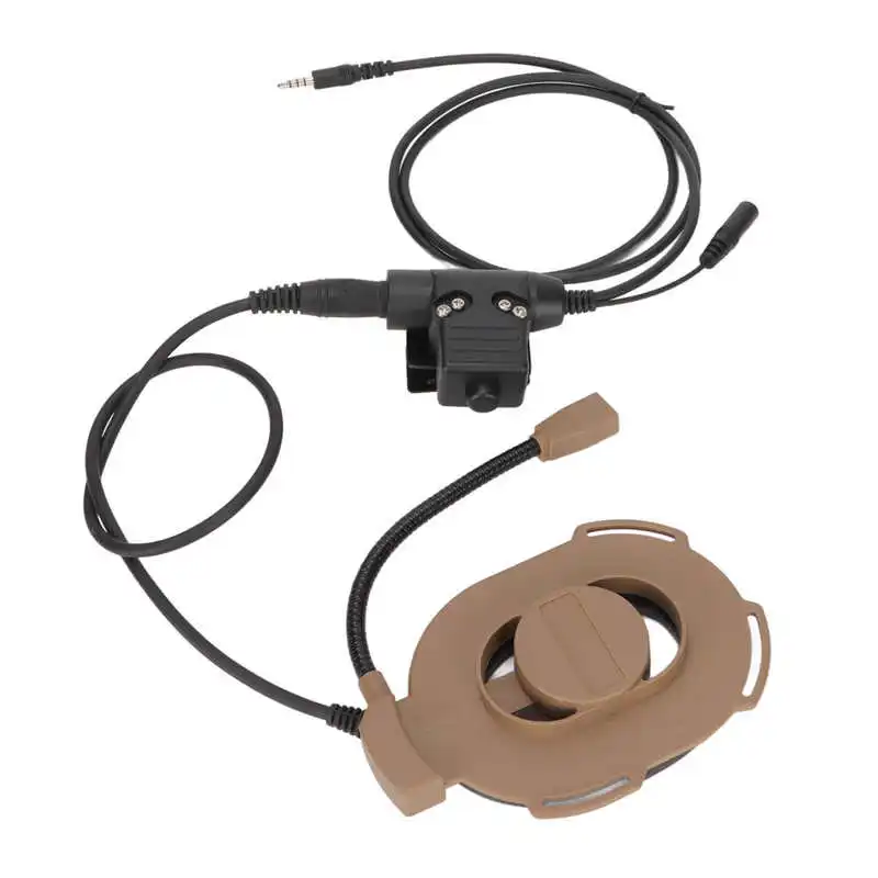 Motorcycle Unilateral Headset Military Headphone with Finger Microphone and U94 for 3.5mm Mobile Phone Plug