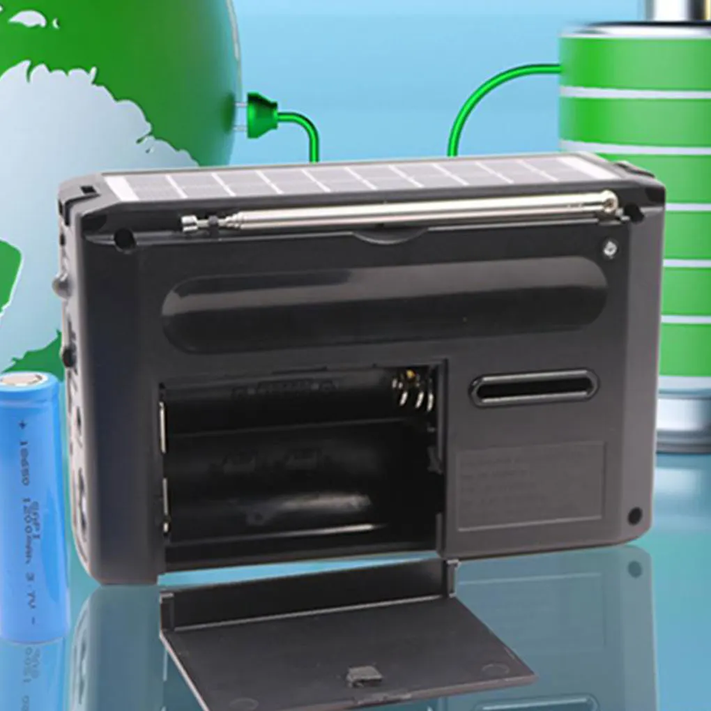 

Solar Charging Radio with Flashlight Multi Band Bluetooth-compatible Speaker