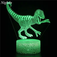 3d dinosaur table lamp led night light for children bedroom touch remote control nightlight colorful dinosaur gifts toys son