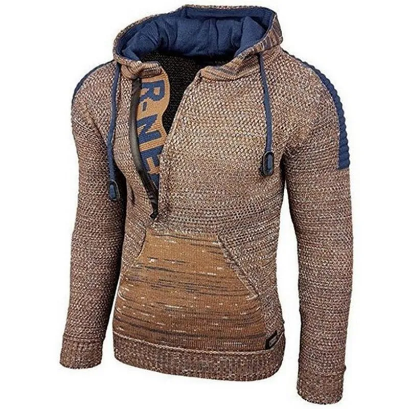 Good qality Knitting men Sweater hooded hoodies pullover sweater Long-sleeved sweatshirts coat warm for autumn winter