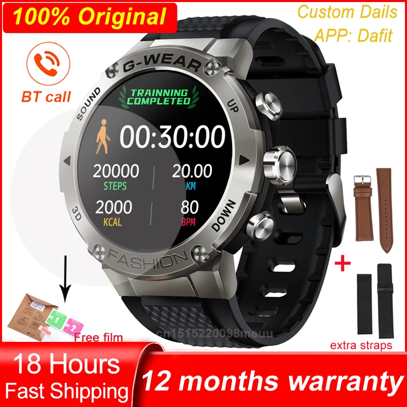 

Sports Smart Watch Men BT Phone Call Customize Watch Faces Music Fitness Tracker Super Long Standby Smartwatch Android IOS K28H