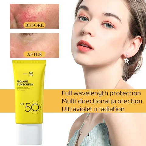 Женский солнцезащитный крем для лица SPF 50 + защита от УФ-лучей водонепроницаемая защита от пота пляжная уличная УФ-изоляция Косметика корейский солнцезащитный крем