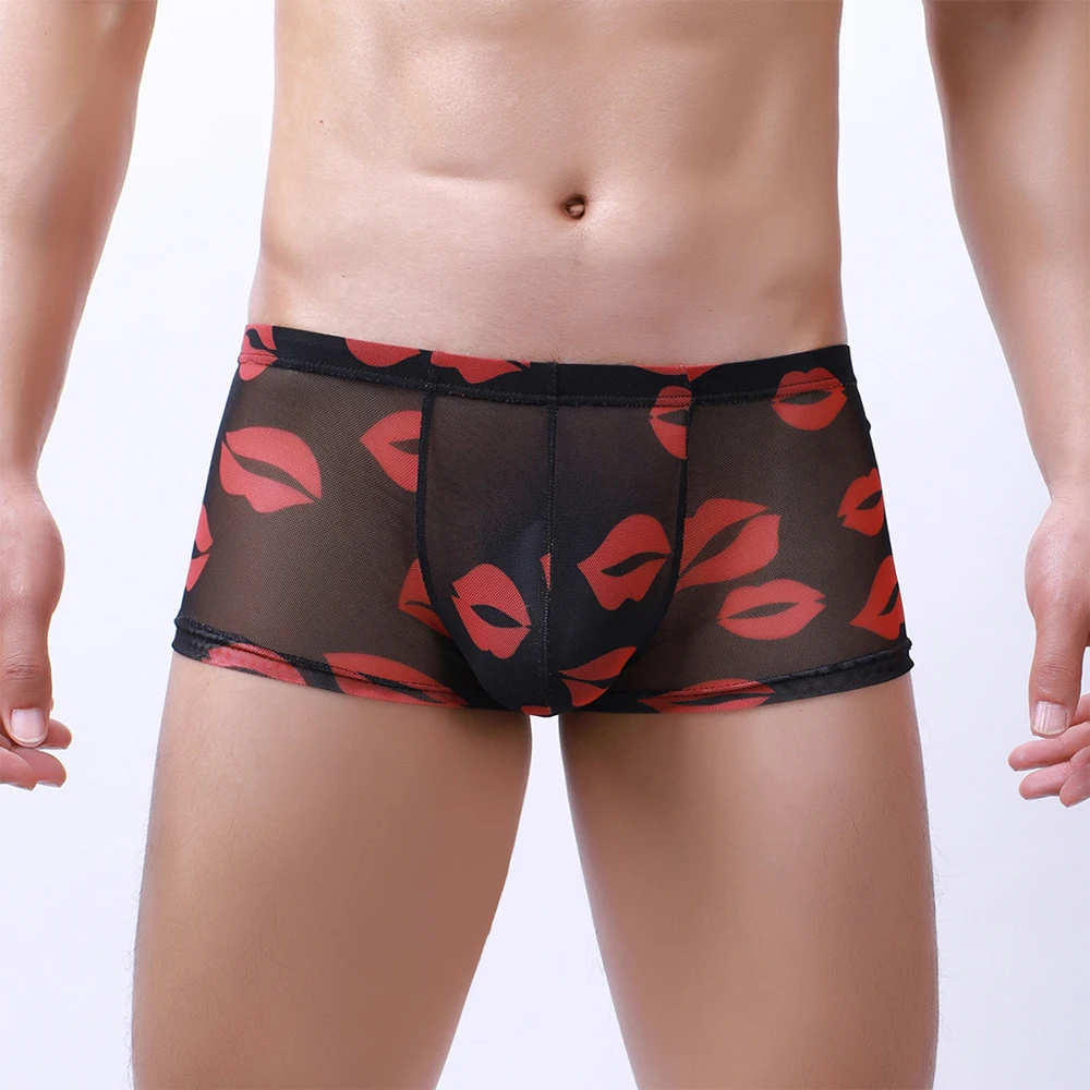 

See Through Shorts Men Boxer Briefs All Season Breathable Comfortable Translucent Underwear Undies Boxer Knickers M-2XL
