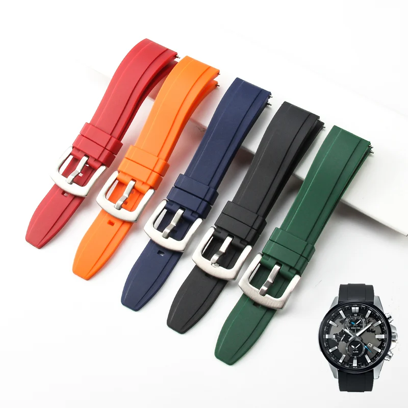 

Ремешок силиконовый для Casio EFR-303L EFS-S500 мужской, 22 мм