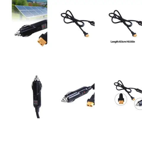 Автомобильный адаптер питания для зарядки к удлинительному кабелю питания XT60, совместимый 12 В/24 В для стабильной зарядки для эффективной работы на открытом воздухе