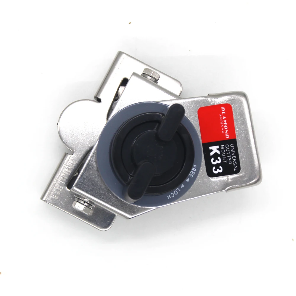 Mobile Car Walkie Talkie Radio Antenna Bracket Adjustable Angle Universal Silver Clip Edge For Car Hatchback Door Mount