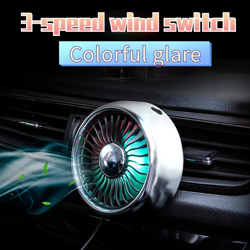 

12V Electric Car Fan 360 Degree Rotatable 3 Speed Dual Head Car Auto Cooling Air Circulator Fan for Van SUV RV Boat Auto