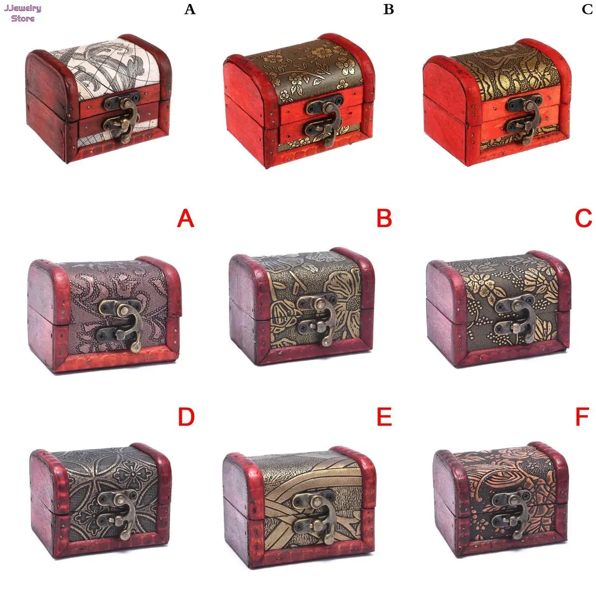 Jewelry Organizer Box Gift Box Casket Lock Desktop Storage Box Small Jewelry Box