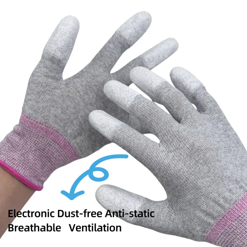 Антистатические защитные рабочие перчатки Электронные промышленные ESD для
