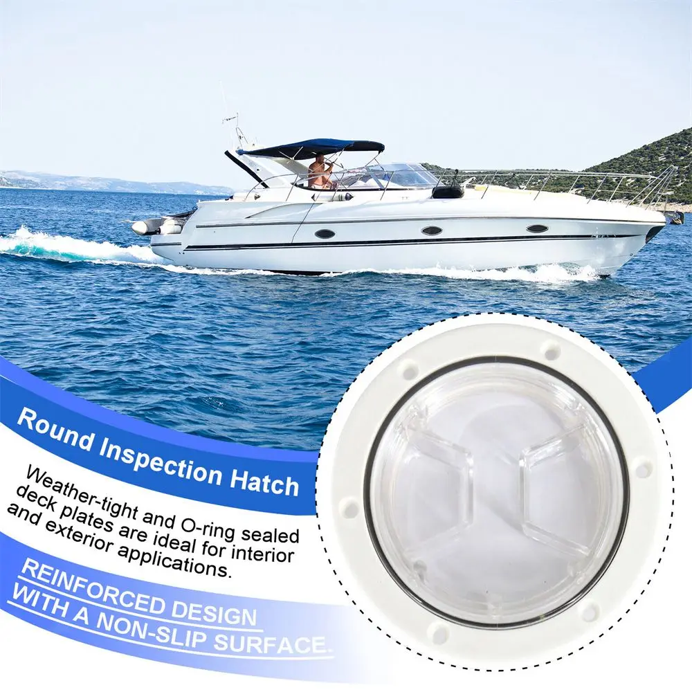 

Accessories Cruise Ship Clear Round Non-slip Access Hatch Deck Cover Lid Marine Boat Sailing Inspection