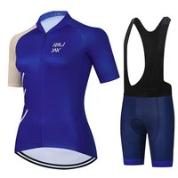 2022 womens cycling suit short sleeved strap suit cycling suit sports breathable womens quick drying bicycle racing cycling su