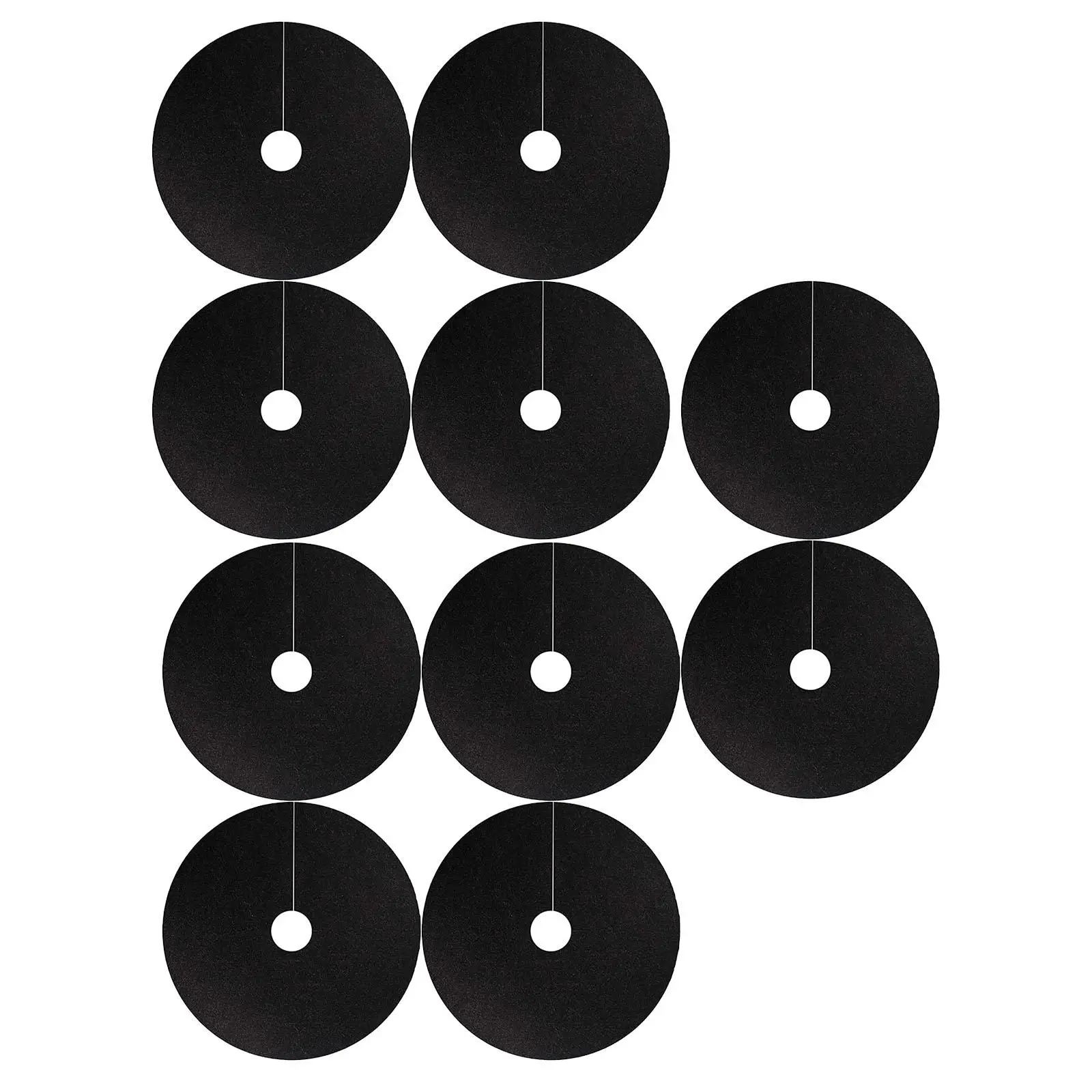

10Pcs 52cm Tree Rings Weed Barrier Non Woven Fabric, Breathable Easy Install Degradable Material