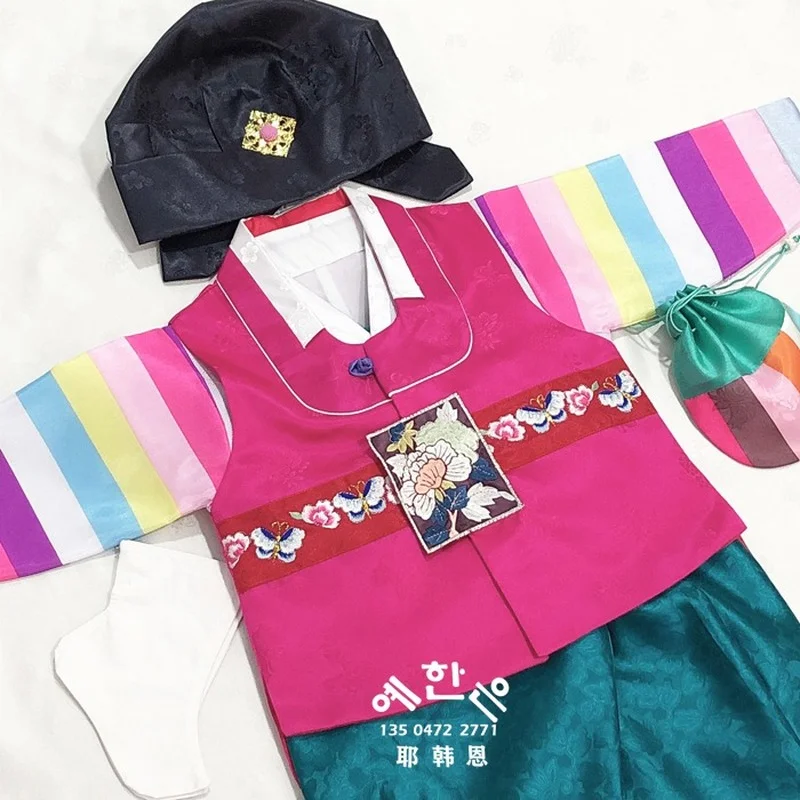 Корейское традиционное корейское платье для маленьких мальчиков на первый день