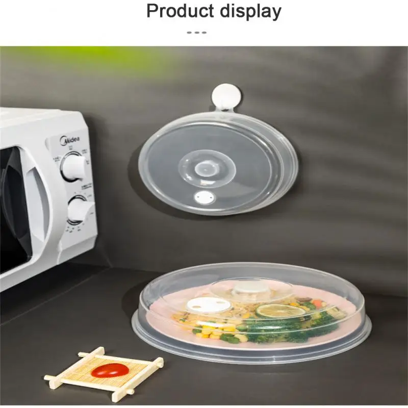 

Безопасная круглая крышка для микроволновой печи, кухонные инструменты, крышка для хранения пищевых продуктов, вращающаяся открывающаяся ...