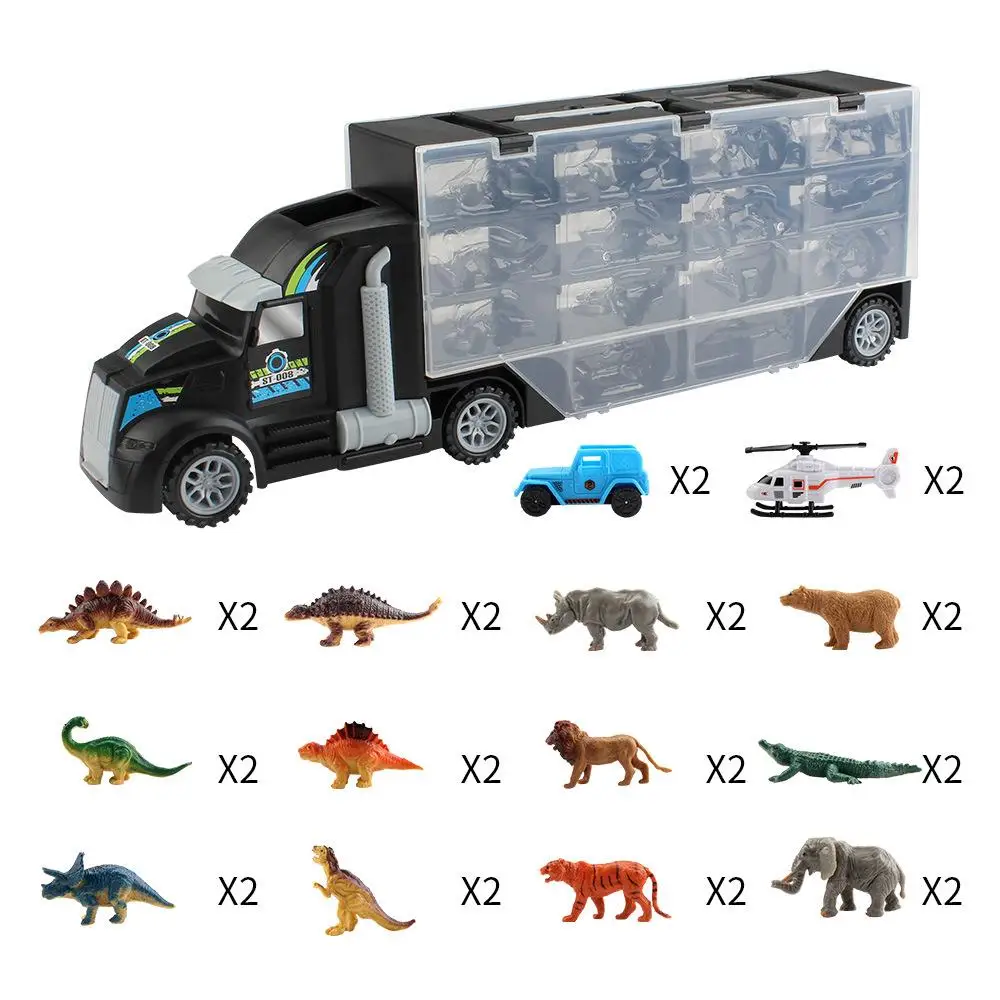 

Dinosaur Truck For Kids Dinosaur Transport Trucks With Dino Animal Mode Helicopter For Kids Birthday Gifts