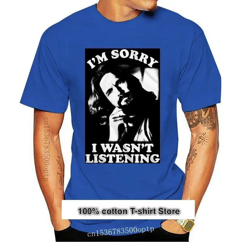 

Camiseta con estampado de Lebowski para hombre, camisa negra de algodón, Retro, con cuello redondo, S-3Xl