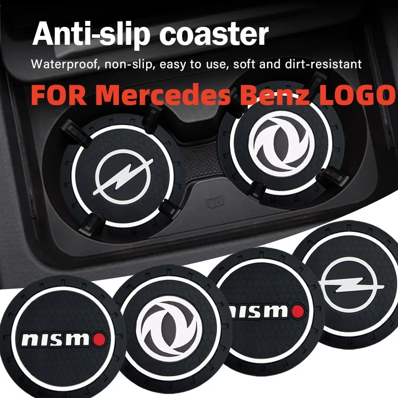

1pcs Car Coaster Water Cup Bottle Holder Mat Anti-Slip Pad for Mercedes W210 W203 W204 W126 W168 W169 W176 W177 W212 W213 Decor