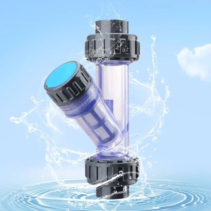 

Aquarium Transparent PVC Y-Type Filter Fish for Tank PVC Pipe Connector Irrigation Filters Garden Water Pipe Connectors