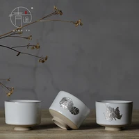 jianzhan silver master cup individual japanese style kiln modified tea cups official kiln stoneware large kungfu tea mug