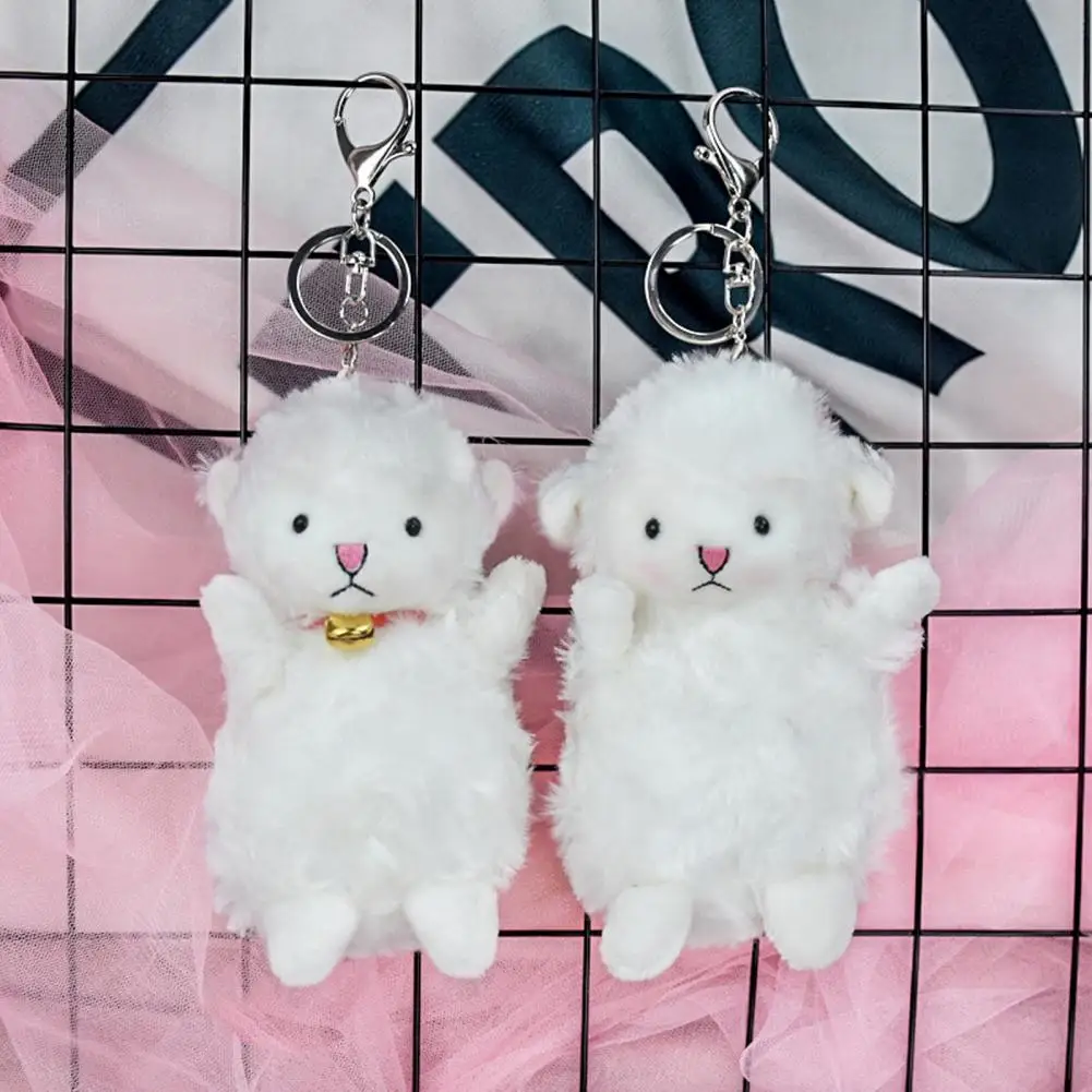 

Keychain Pendant Cartoon Sheep Anti-lost Adorable Stuffed Little Lamb Key Holder Women Girl Bag Keyrings Backpack Accessories