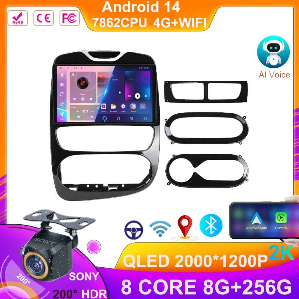 Автомобильный Android для Renault Clio 4 BH98 KH98 2012 -2016 Dvd Авторадио Стерео головное