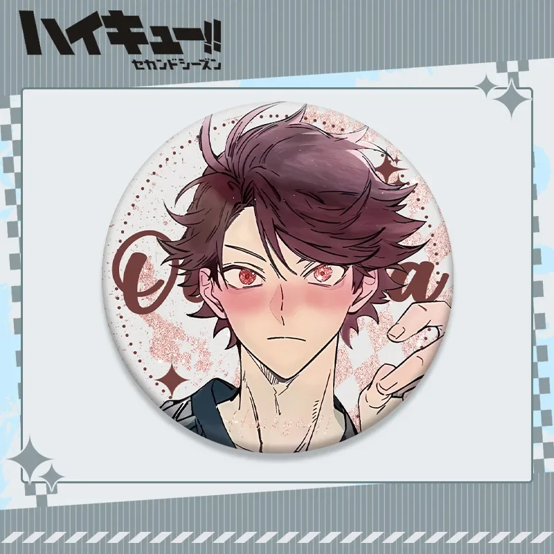 Haikyuu значок аниме Kei Tsukishima круглые Броши Kenma Kozume значки товары коллекция