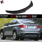 Автоклав Для спойлера, сухая углеродная технология, задний багажник из настоящего углеродного волокна, борт багажника для BMW X6 серии E71 E72 2009-2014, крышка багажника