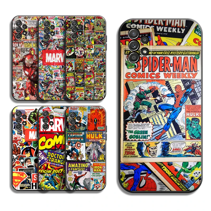 

Marvel Comics Logo Phone Cases For Samsung Galaxy A31 A32 4G A32 5G A42 5G A20 A21 A22 4G 5G Funda Coque Soft TPU Carcasa