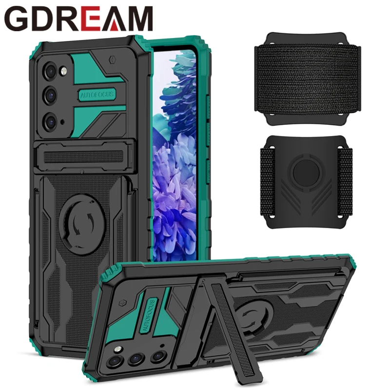 

Shockproof Wristband Phone Case For Samsung Note 20 20Ultra 5G Kickstand Watchstrap Protective Cover For Galaxy S21 S22 S30 Plus