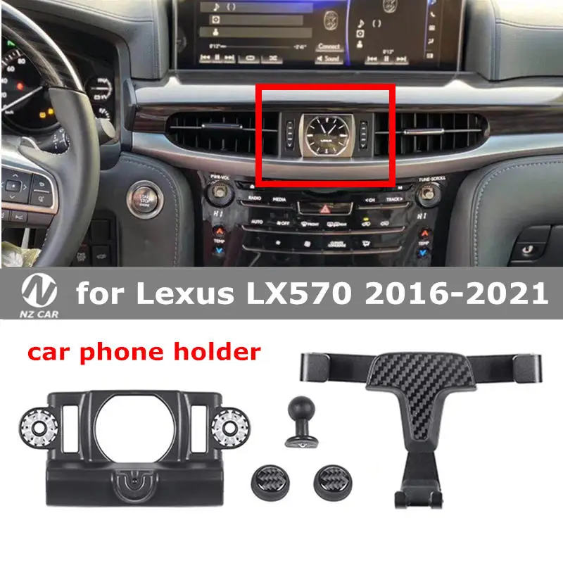

Phone Holder For Lexus LX570 2016-2021 Air Vent Mount Mobile Phone Stand Bracket Gravity Car Accessories