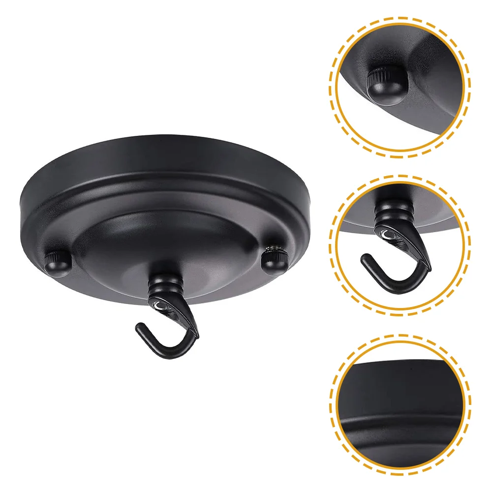 

Light Board Black Trim Canopy Ceiling Plate Heavy Duty Hooks Hanging Accessories Metal Pendant Vintage Lamp Shade